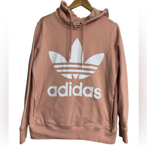 Adidas Originals Trefoil Spell Out Hoodie – Blush Pink, Women’s Medium